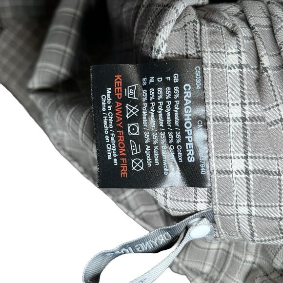 Craghoppers Men's Kiwi LS Check Flannel Shirt Small Gray - Picture 10 of 10